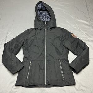 Obermeyer Jacket Ski Snow Hooded Cascade Down Duck Feather Insulated Size 8